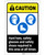 Caution: Hard Hats Safety Glasses Safety Shoes Required PPE ANSI Portrait - Label