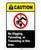 Caution: No Digging Tunneling Trenching In This Area ANSI Portrait - Label