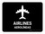Airlines Black Bilingual Spanish Landscape - Wall Sign
