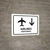 Airlines With Down Arrow White Bilingual Spanish Landscape - Wall Sign
