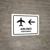 Airlines With Left Arrow White Bilingual Spanish Landscape - Wall Sign
