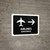 Airlines With Right Arrow Black Bilingual Spanish Landscape - Wall Sign