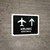 Airlines With Up Arrow Black Bilingual Spanish Landscape - Wall Sign
