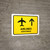 Airlines With Up Arrow Yellow Bilingual Spanish Landscape - Wall Sign