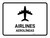 Airlines White Bilingual Spanish Landscape - Wall Sign
