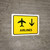 Airlines With Down Arrow Yellow Landscape - Wall Sign