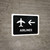 Airlines With Left Arrow Black Landscape - Wall Sign