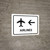 Airlines With Left Arrow White Landscape - Wall Sign