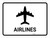 Airlines White Landscape - Wall Sign