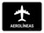 Airlines Black Spanish Landscape - Wall Sign