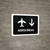 Airlines With Down Arrow Black Spanish Landscape - Wall Sign