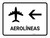 Airlines With Left Arrow White Spanish Landscape - Wall Sign