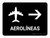 Airlines With Right Arrow Black Spanish Landscape - Wall Sign