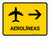 Airlines With Right Arrow Yellow Spanish Landscape - Wall Sign