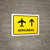 Airlines With Up Arrow Yellow Spanish Landscape - Wall Sign