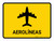 Airlines Yellow Spanish Landscape - Wall Sign