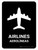 Airlines Black Bilingual Spanish Portrait - Wall Sign