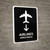 Airlines With Down Arrow Black Bilingual Spanish Portrait - Wall Sign
