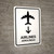 Airlines With Down Arrow White Bilingual Spanish Portrait - Wall Sign