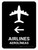 Airlines With Left Arrow Black Bilingual Spanish Portrait - Wall Sign