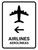 Airlines With Left Arrow White Bilingual Spanish Portrait - Wall Sign