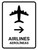 Airlines With Right Arrow White Bilingual Spanish Portrait - Wall Sign