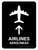 Airlines With Up Arrow Black Bilingual Spanish Portrait - Wall Sign