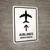 Airlines With Up Arrow White Bilingual Spanish Portrait - Wall Sign