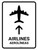 Airlines With Up Arrow White Bilingual Spanish Portrait - Wall Sign