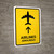 Airlines With Up Arrow Yellow Bilingual Spanish Portrait - Wall Sign