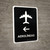Airlines With Left Arrow Black Portrait - Wall Sign