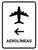 Airlines With Left Arrow White Portrait - Wall Sign