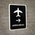 Airlines With Right Arrow Black Portrait - Wall Sign