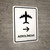 Airlines With Right Arrow White Portrait - Wall Sign