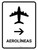 Airlines With Right Arrow White Portrait - Wall Sign