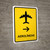 Airlines With Right Arrow Yellow Portrait - Wall Sign