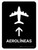 Airlines With Up Arrow Black Portrait - Wall Sign