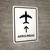 Airlines With Up Arrow White Portrait - Wall Sign