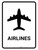 Airlines White Portrait - Wall Sign