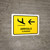 Arrivals With Left Arrow Yellow Bilingual Spanish Landscape - Wall Sign