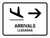 Arrivals With Right Arrow White Bilingual Spanish Landscape - Wall Sign