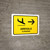 Arrivals With Right Arrow Yellow Bilingual Spanish Landscape - Wall Sign