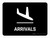 Arrivals Black Landscape - Wall Sign
