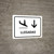 Arrivals With Down Arrow White Landscape - Wall Sign