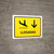 Arrivals With Down Arrow Yellow Landscape - Wall Sign