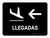 Arrivals With Left Arrow Black Landscape - Wall Sign