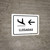 Arrivals With Left Arrow White Landscape - Wall Sign