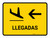 Arrivals With Left Arrow Yellow Landscape - Wall Sign