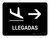 Arrivals With Right Arrow Black Landscape - Wall Sign
