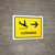Arrivals With Right Arrow Yellow Landscape - Wall Sign